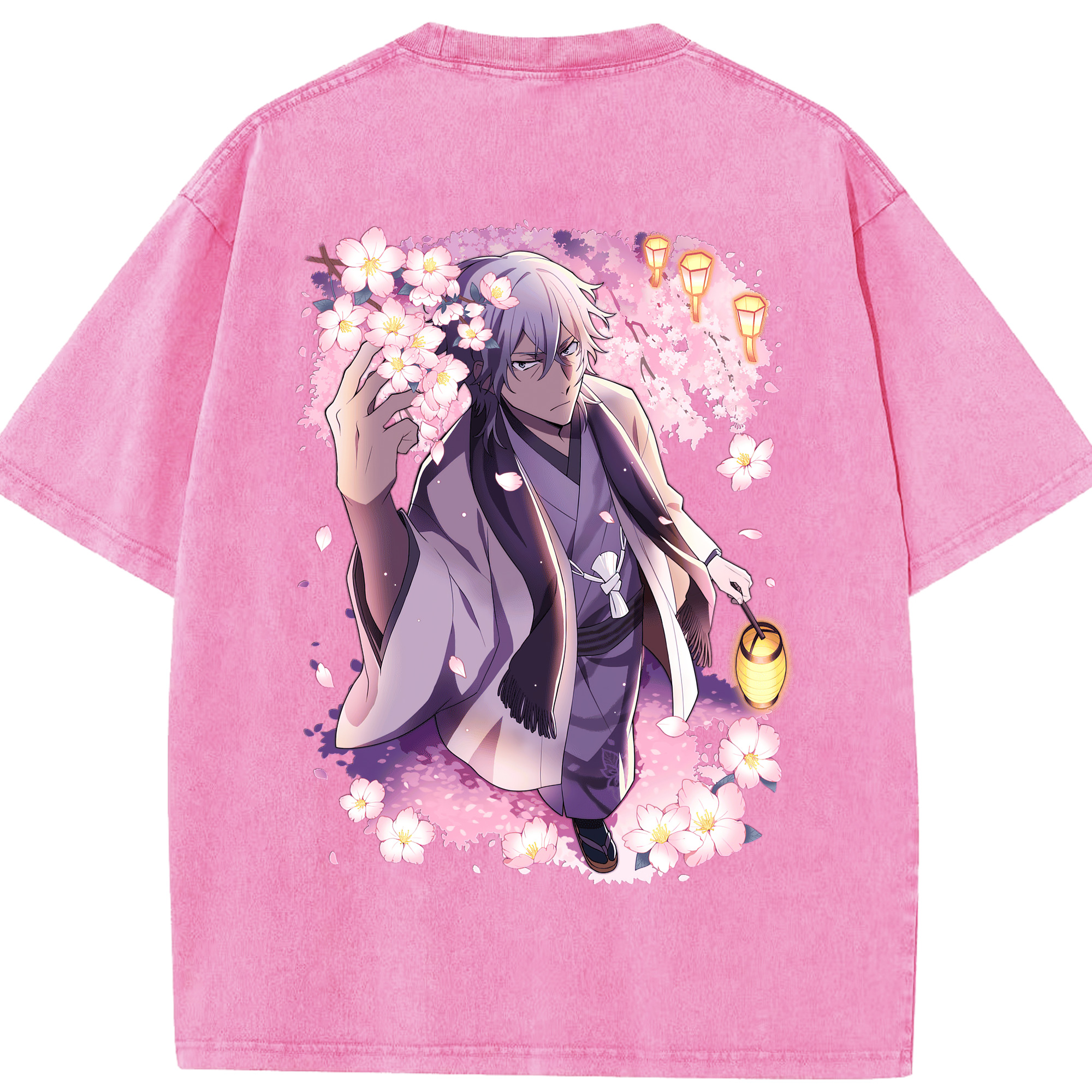 （画像用） 文豪ストレイドッグス Bungo Stray Dogs 綿100% ヴィンテージ風 半袖Tシャツ（背面プリント）